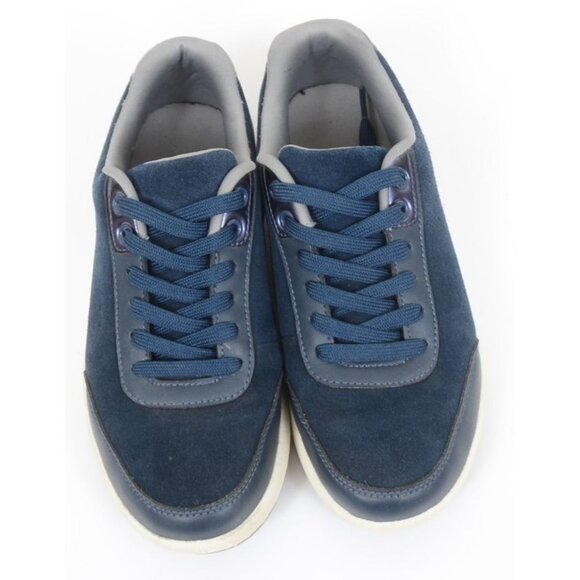 Lands' End Errand Runner Trainers Blue Suede Leather Sneakers Women's 8B Comfy - Picture 9 of 12